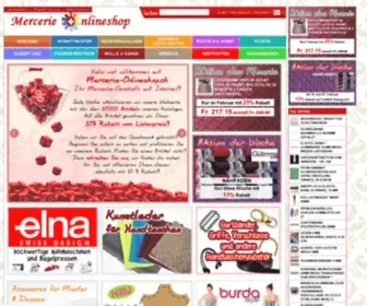 Mercerie-Onlineshop.ch(Mercerie Online Shop) Screenshot