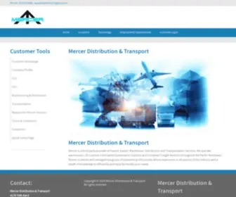 Mercerlogistics.com(Mercer Distribution & Transport) Screenshot