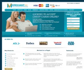 Merchantinc.com(The Best PayPal Alternative for eBay and Online Merchants) Screenshot