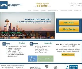 Merchantscredit.com(Seattle Collection Agency) Screenshot