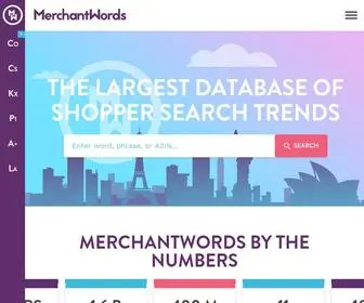 Merchantwords.com(The Largest Database of Shopper Search Trends) Screenshot