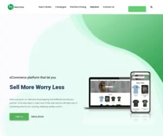 Merchize.com(Design and sell custom products online with Merchize) Screenshot