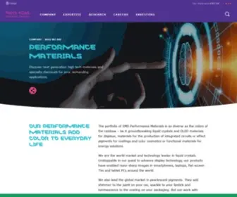 Merck-Performance-Materials.com(Electronics) Screenshot
