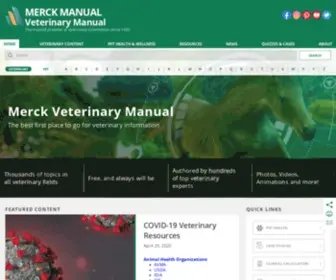 Merckvetmanual.com(The Merck Veterinary Manual) Screenshot