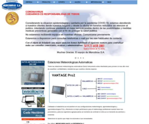 Mercobras.com.ar(Mercobras S.A) Screenshot