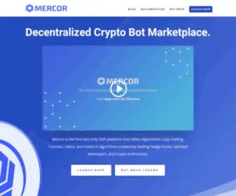 Mercor.finance(Decentralized Crypto Bot Marketplace) Screenshot