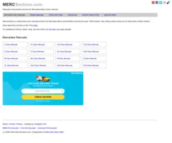 Mercsections.com(Mercedes User Manuals Archive) Screenshot