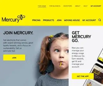 Mercury.co.nz(New Zealand Power Company) Screenshot