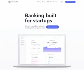 Mercury.co(Banking built for startups) Screenshot