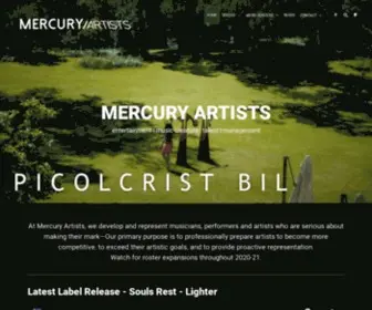 Mercuryartists.com(Artist Management) Screenshot