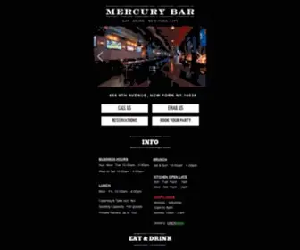 Mercurybarnyc.com(Mercury Bar on 9th Avenue) Screenshot