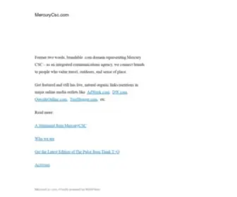 Mercurycsc.com(Find the Best Camping Gear Around) Screenshot