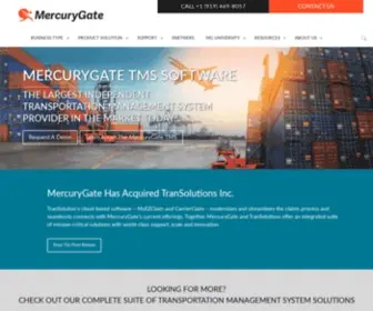 Mercurygate.com(The MercuryGate transportation management system) Screenshot