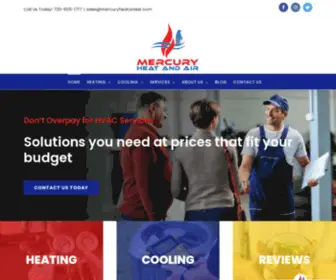 Mercuryheatandair.com(AC & Heating Repair) Screenshot