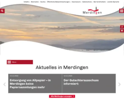 Merdingen.de(Gemeinde Merdingen) Screenshot