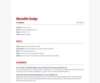 Meredithdodge.com(Meredith Dodge) Screenshot