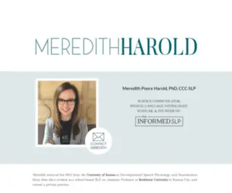 Meredithharold.com(Meredith Poore Harold) Screenshot