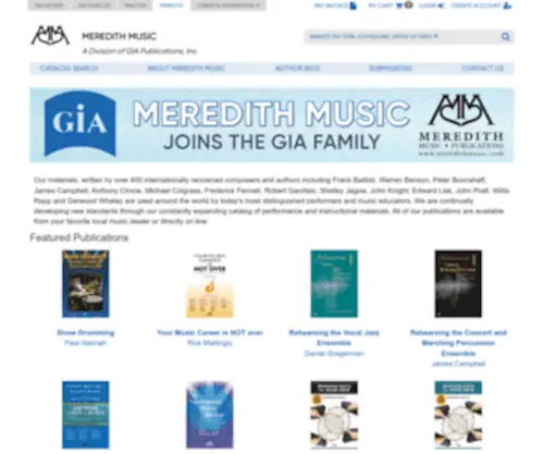 Meredithmusic.com Screenshot
