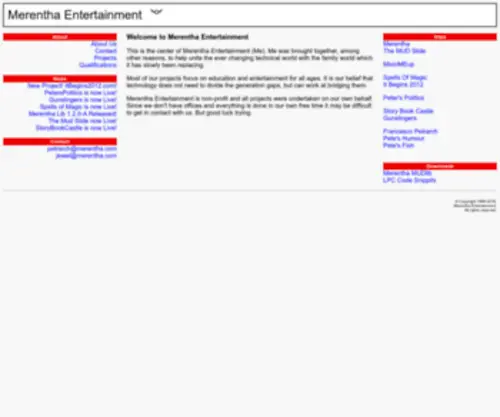 Merentha-Entertainment.com(Merentha Entertainment) Screenshot