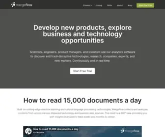Mergeflow.com(Software for discovering and tracking research) Screenshot