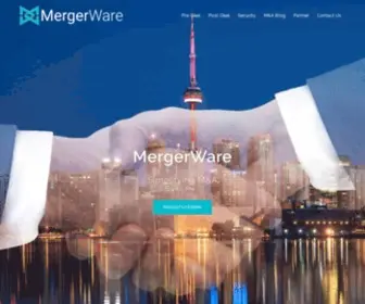 Mergerware.com(MergerWare M&A digital software) Screenshot