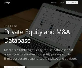 Mergr.com(M&A and Private Equity Database) Screenshot