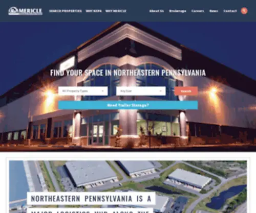 Mericle.com(Commercial Real Estate in Pennsylvania) Screenshot