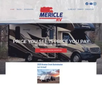 Mericlerv.com(Mericle RV) Screenshot