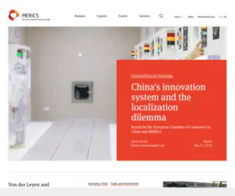 Merics.org(Mercator Institute for China Studies (MERICS)) Screenshot