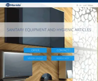 Merida.eu(Sanitary Equipment and hygienic articles) Screenshot