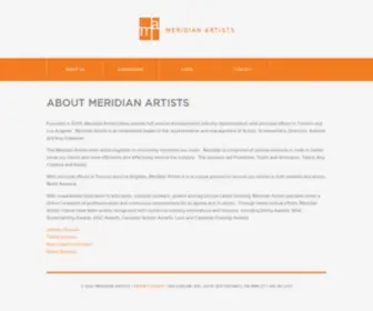 Meridianartists.com(Meridian Artists Employees) Screenshot