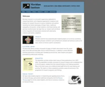 Meridianinstitute.com(Researching the Spirit) Screenshot