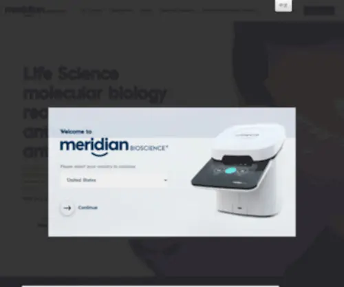 Meridianlifescience.com(Antibodies, Antigens, Blocking agents from Meridian Life Science) Screenshot