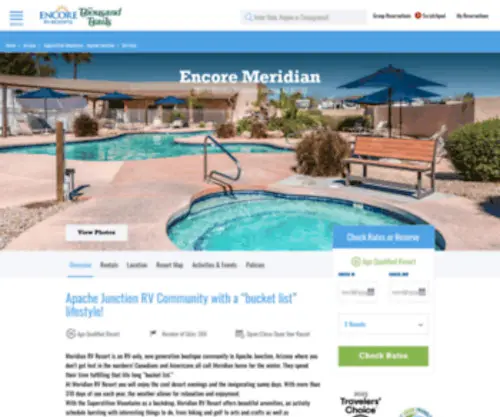 Meridianrvresort.com(Meridian RV) Screenshot