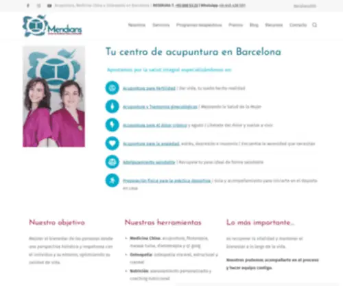 Meridians.es(Acupuntura, medicina china y osteopatía en Barcelona) Screenshot