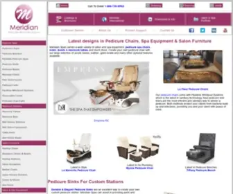 Meridianspas.com(Quality Pedicure Chairs) Screenshot