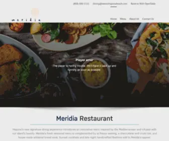 Meridiarestaurant.net(Mediterranean Cusine) Screenshot