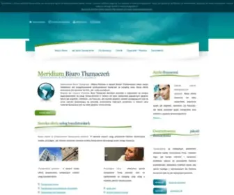 Meridium-Tlumaczenia.com.pl(Biuro Tłumaczeń Meridium) Screenshot