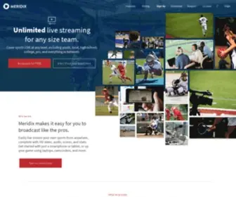 Meridix.com(Live Streaming HD Video & Audio Platform for Sports) Screenshot