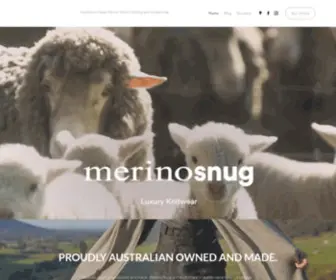 Merinosnug.com.au(Australian Made Merino Wool Knitwear Clothing) Screenshot
