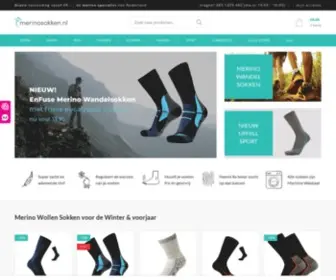 Merinosokken.nl(Merino wollen sokken voor heren en dames) Screenshot