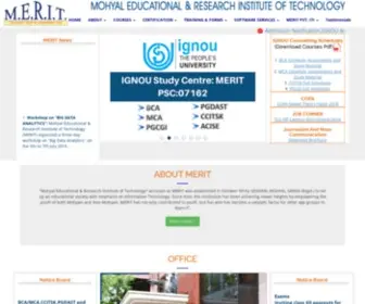 Merit.ac.in(Mohyal Educational & Research Institute of Technology) Screenshot