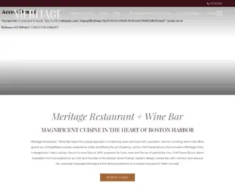 Meritagetherestaurant.com(Boston Harbor Meritage Restaurant Wine Bar) Screenshot