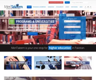 Meritaleem.com(University search) Screenshot