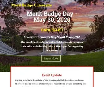 Meritbadgeu.org(Merit Badge University) Screenshot