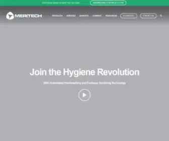 Meritech.com(CleanTech Automated Hand Washing Stations for Hand Hygiene) Screenshot