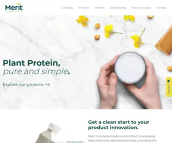 Meritfoods.com(Merit Functional Foods) Screenshot