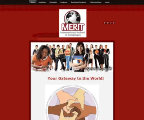 Meritisl.com(  Merit International      School of Languages) Screenshot