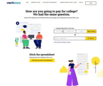 Meritmore.com(Get Matched with Merit Aid To Pay For College) Screenshot