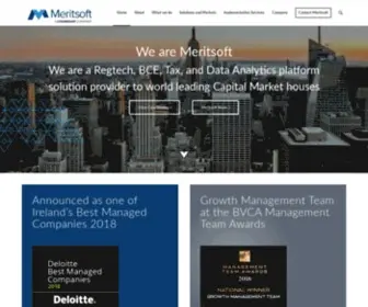 Meritsoft.com(Meritsoft Solutions for Investment Banks and Asset Management institutions) Screenshot